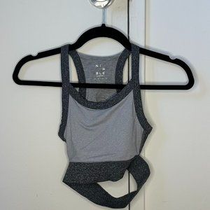 Nimble Activewear Grey Crop Top Size XXS / AU Size 6